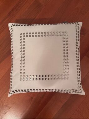 White and Silver Studded Dormify Pillow